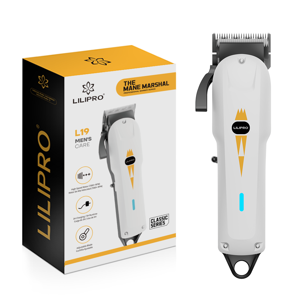 LILIPRO L19 Blanco — vista frontal completa, diseño clean para barbería moderna