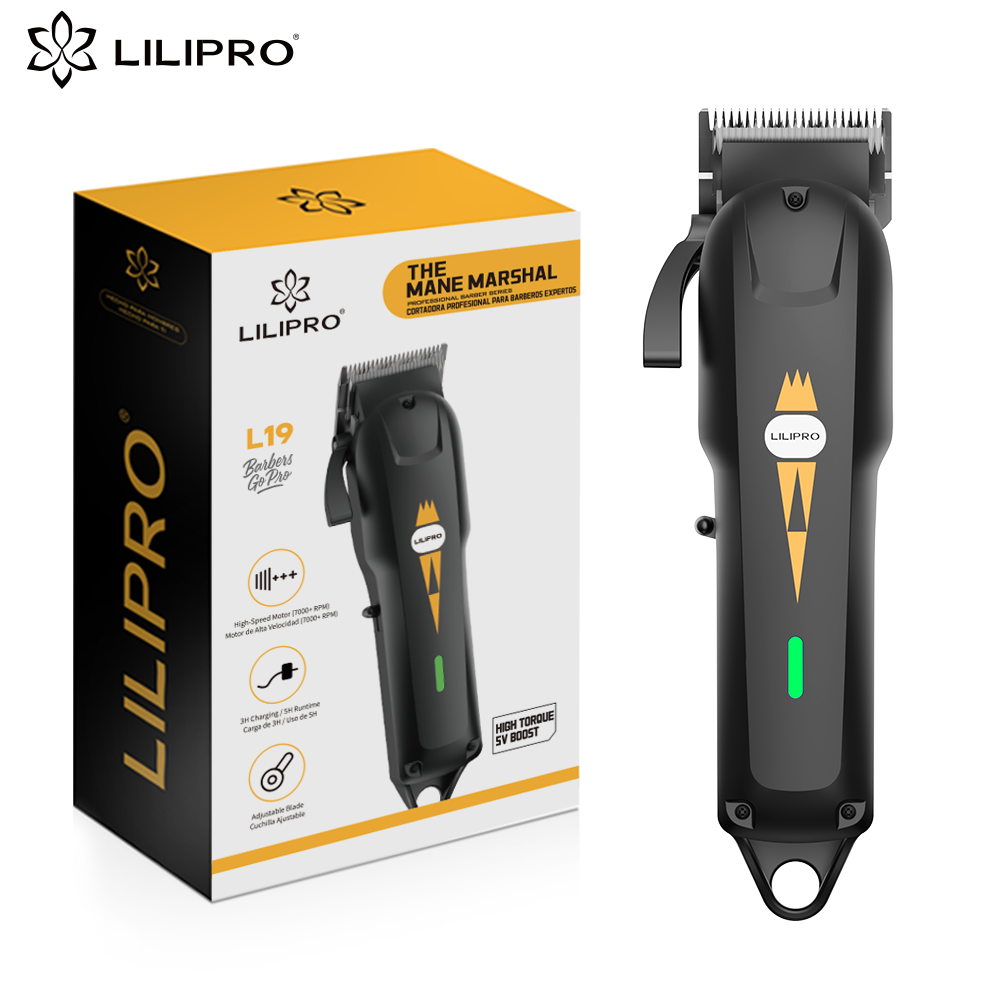 LILIPRO L19 Negro — vista lateral, palanca de ajuste 0.5 a 3 mm
