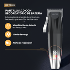 Máquina de Cortar Cabello Profesional con Pantalla LCD, Cuchillas Ajustables y Motor Silencioso • LILIPRO L27