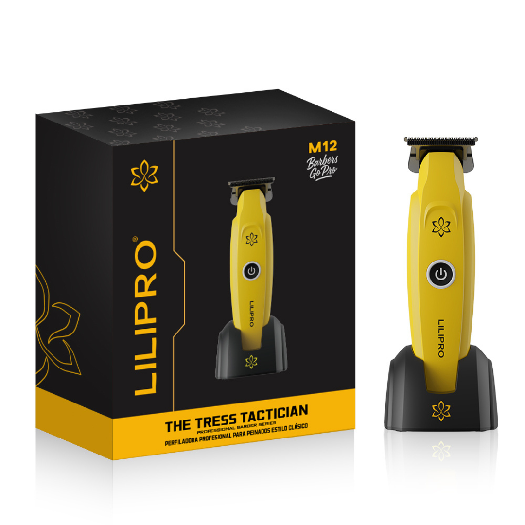 Trimmer Profesional Inalámbrico para Barberos con Hoja DLC, Carga Inalámbrica Tipo-C y Motor de Alta Precisión • LILIPRO M12