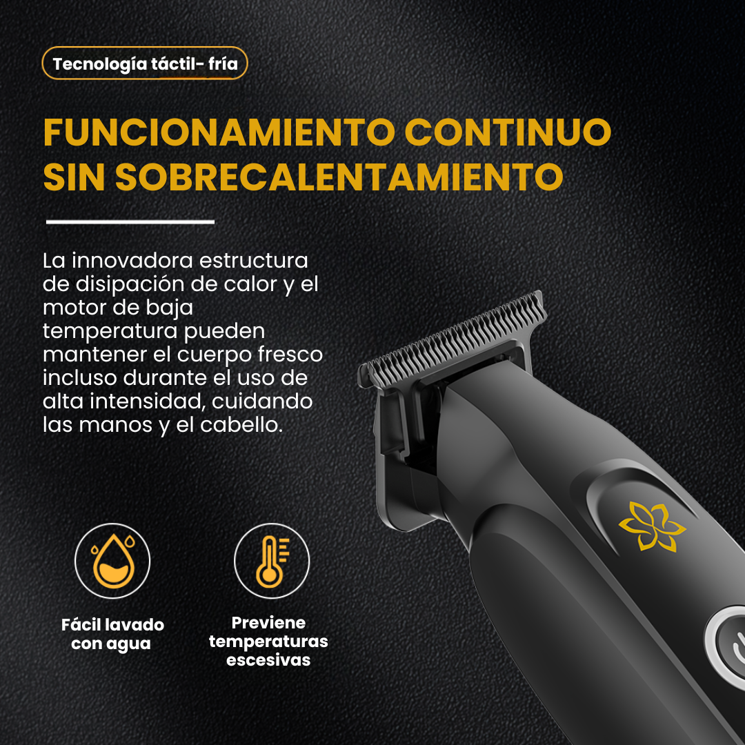 Trimmer Profesional Inalámbrico para Barberos con Hoja DLC, Carga Inalámbrica Tipo-C y Motor de Alta Precisión • LILIPRO M12