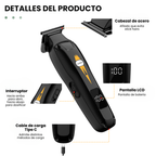 Perfiladora Profesional con Hoja Cerámica + Acero, Carga Tipo-C y Pantalla LCD • LILIPRO M20