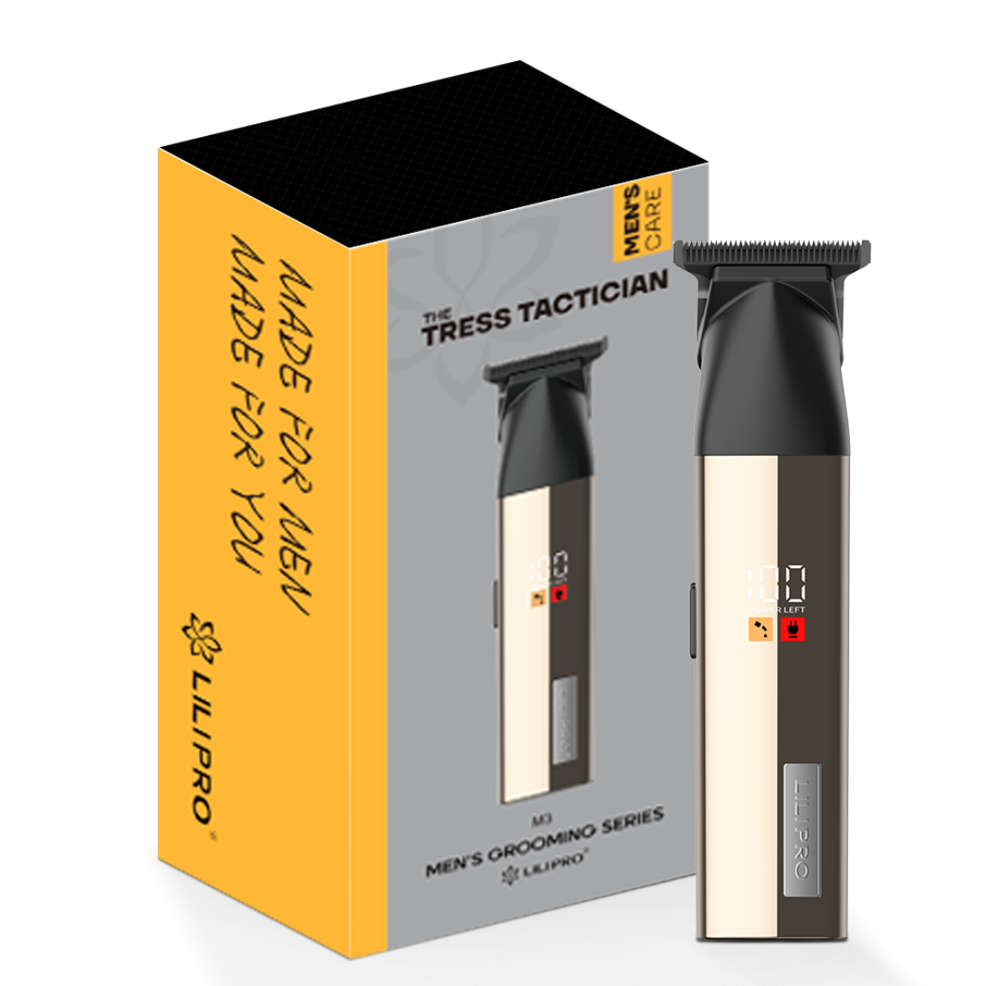Trimmer Profesional Inalámbrico Zero Gap para Barberos con Hoja R-Shape y Pantalla LCD • LILIPRO M3