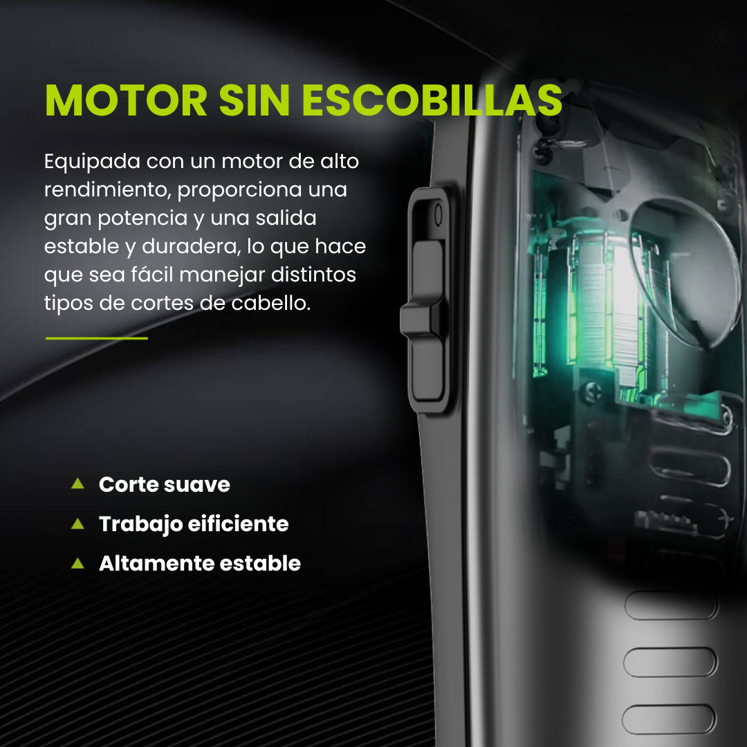 Trimmer Profesional con Motor 6.500 RPM, Batería Extraíble Dual y Cuchilla DLC de Alta Durabilidad • LILIPRO M52