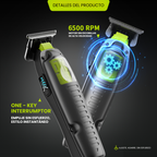 Trimmer Profesional con Motor 6.500 RPM, Batería Extraíble Dual y Cuchilla DLC de Alta Durabilidad • LILIPRO M52