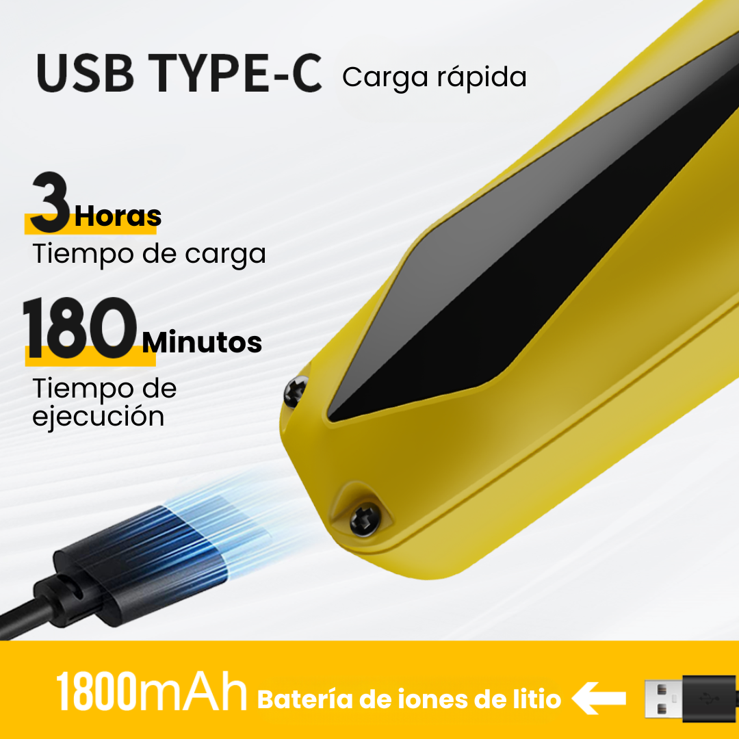 Trimmer Profesional Compacto Inalámbrico con Cuchilla DLC y Batería de 1.800 mAh • LILIPRO M50