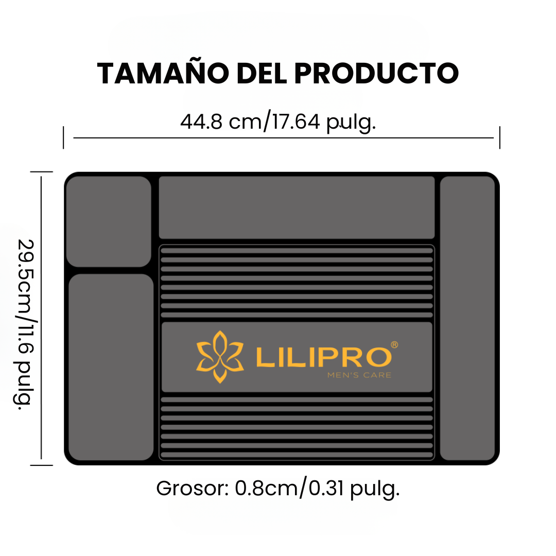 Pad de Silicona Antideslizante Resistente al Calor para Barbería y Peluquería Profesional • LILIPRO Mat Gris