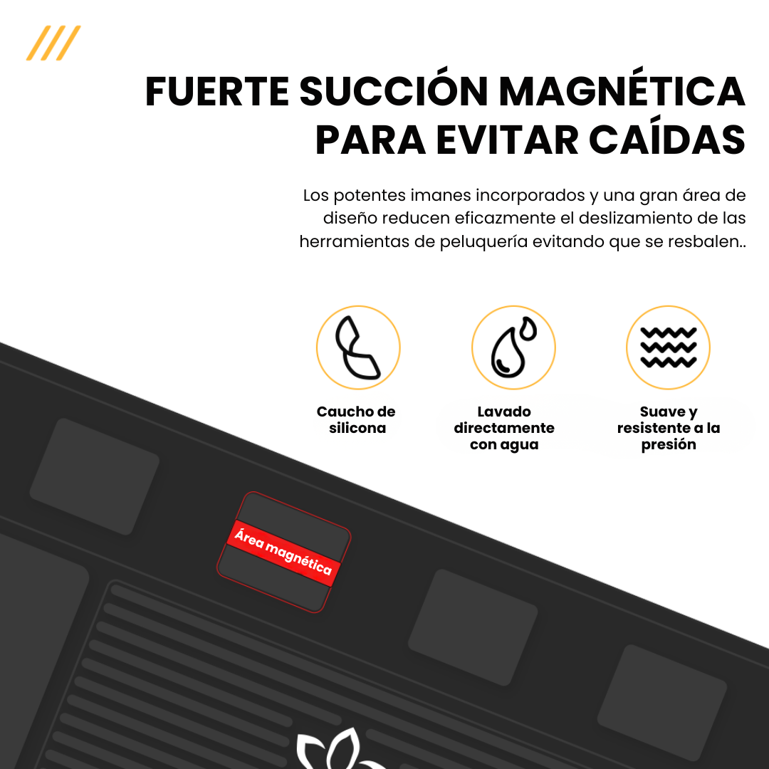 Pad de Silicona Antideslizante Resistente al Calor para Barbería y Peluquería Profesional • LILIPRO Mat Gris