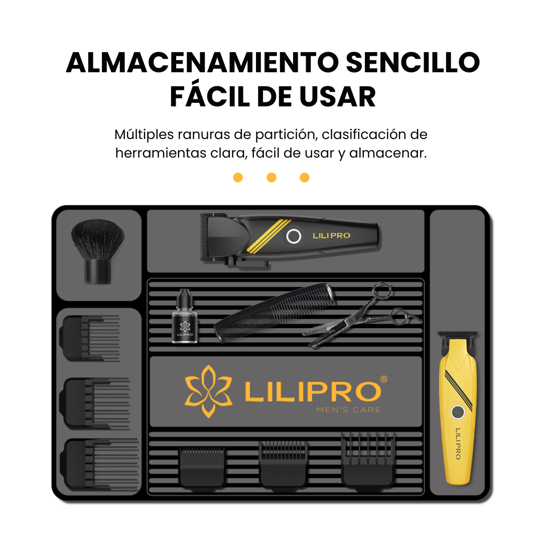 Pad de Silicona Antideslizante Resistente al Calor para Barbería y Peluquería Profesional • LILIPRO Mat Gris