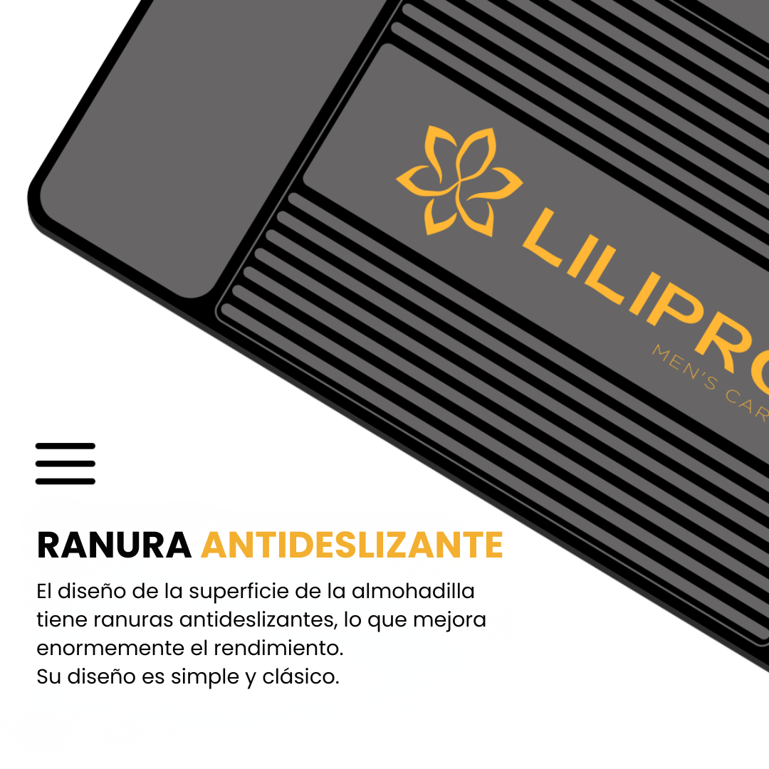 Pad de Silicona Antideslizante Resistente al Calor para Barbería y Peluquería Profesional • LILIPRO Mat Gris