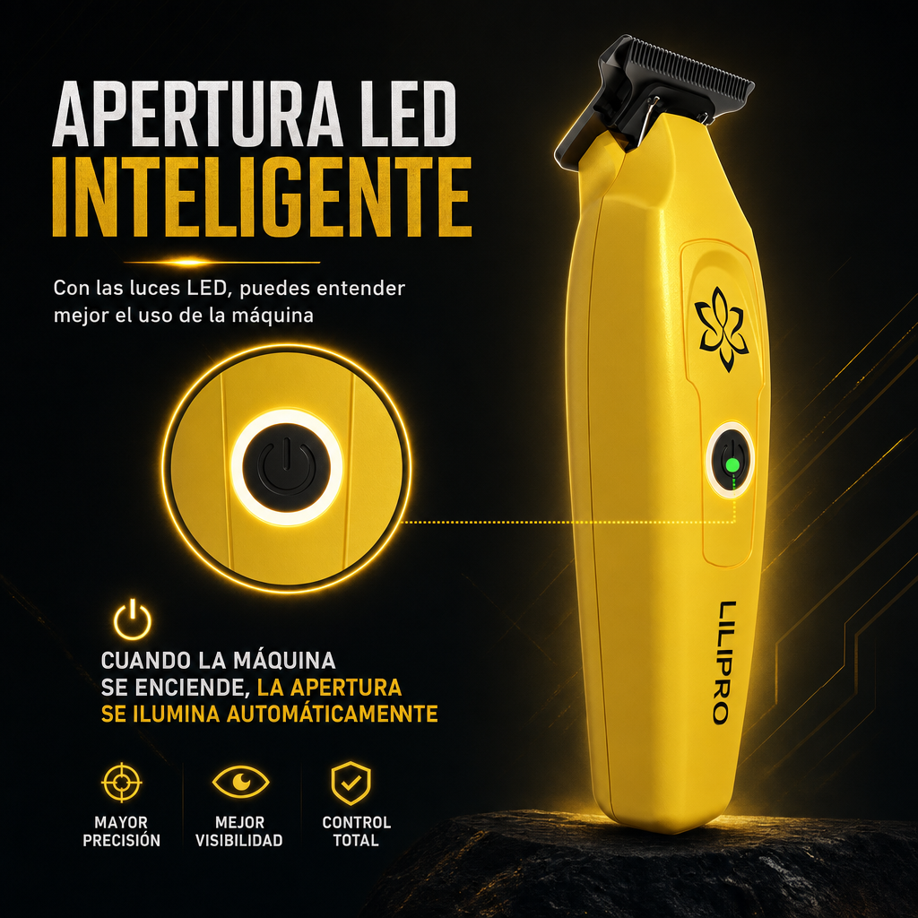 LILIPRO M10 apertura LED inteligente — se ilumina al encender