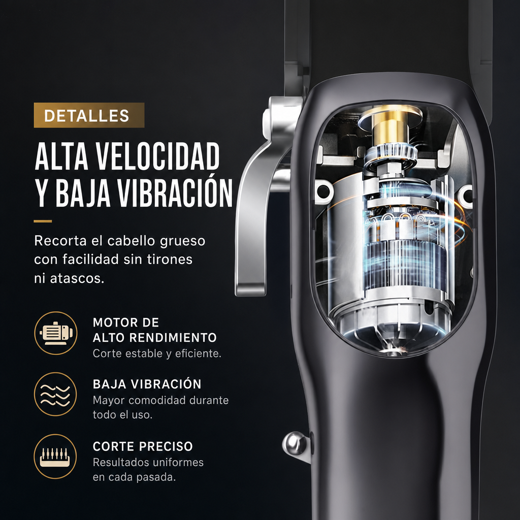 LILIPRO L28 motor de alta velocidad — bajo ruido y vibración mínima al cortar