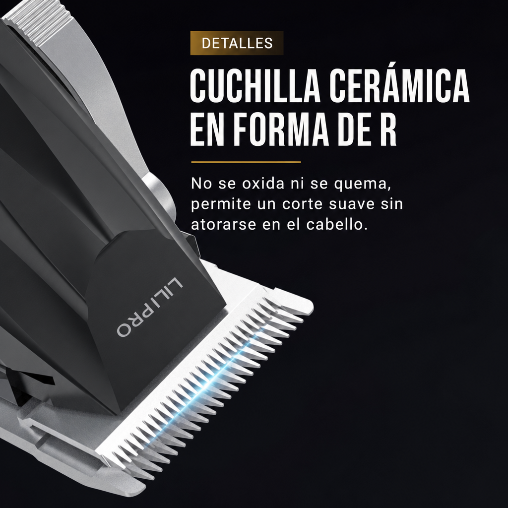 LILIPRO L27 cuchilla cerámica en forma de R — anti-oxidante, corte suave sin tirones