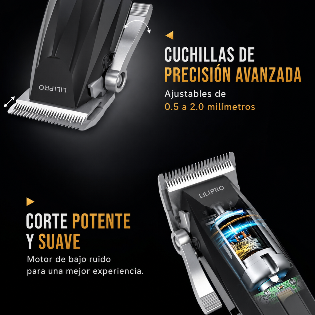 LILIPRO L27 palanca de ajuste 0.5 a 2.0 mm — cuchillas de precisión para fades