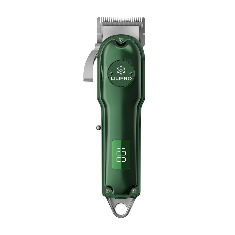 Cortadora L25, frente sobre blanco con cubierta verde