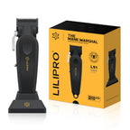 LILIPRO L51 sobre su base de carga, junto a su caja