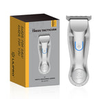 Trimmer M1, de frente junto a su caja
