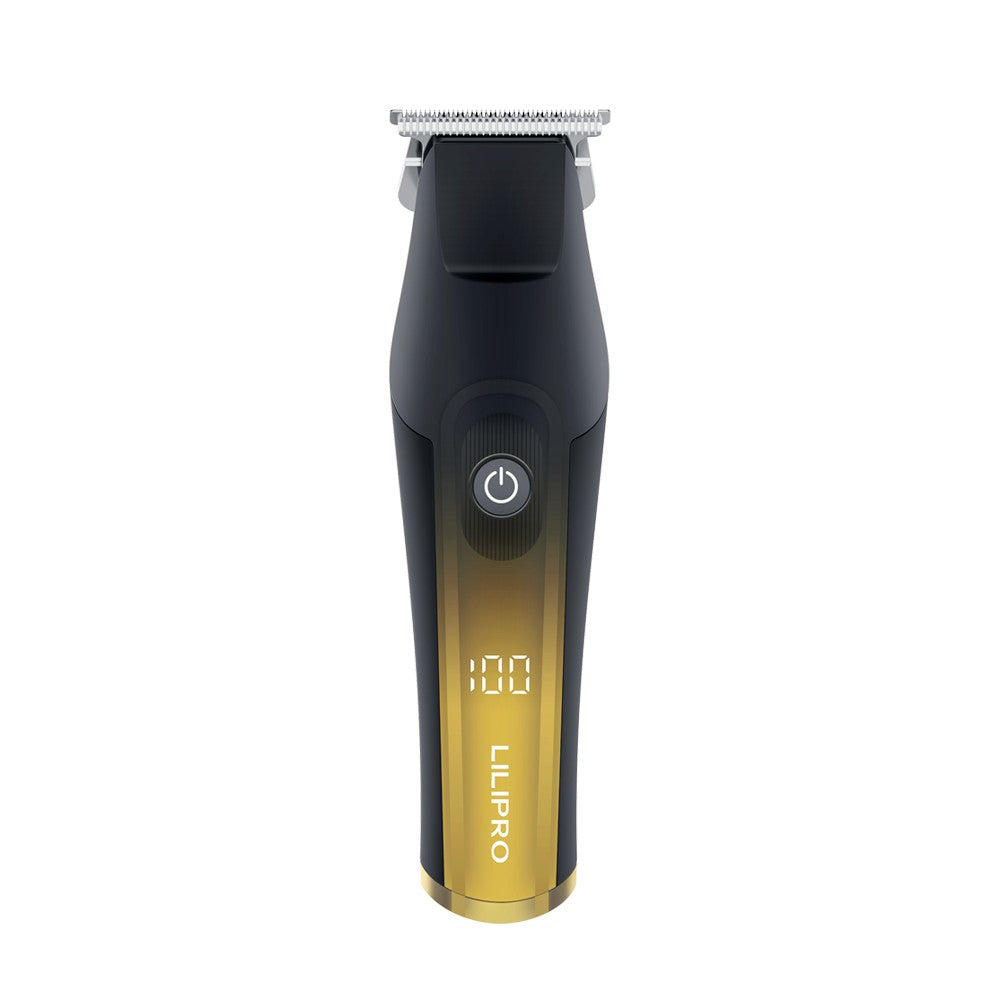 Trimmer M11, negro con degradé a dorado, de frente