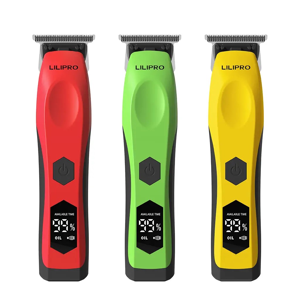 Trimmer M15, en rojo, verde y amarillo, de frente