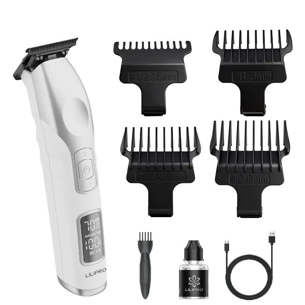 Trimmer M17, con sus 4 peines guía, cepillo, aceite y cable USB-C