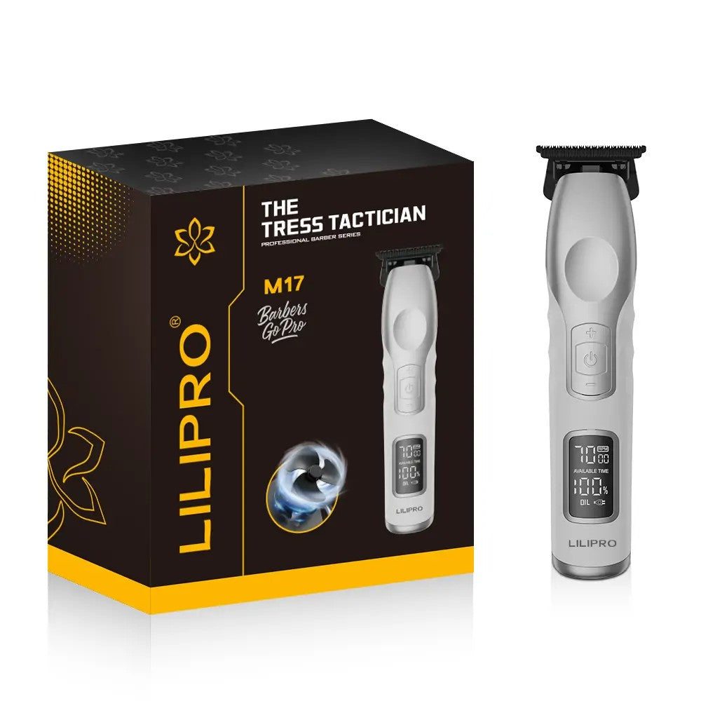 Trimmer M17, junto a su caja