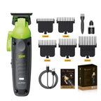 Trimmer M53 AngleFlex, negro con verde fluorescente, con sus 5 peines guía, cepillo, aceite, cable, manual y caja