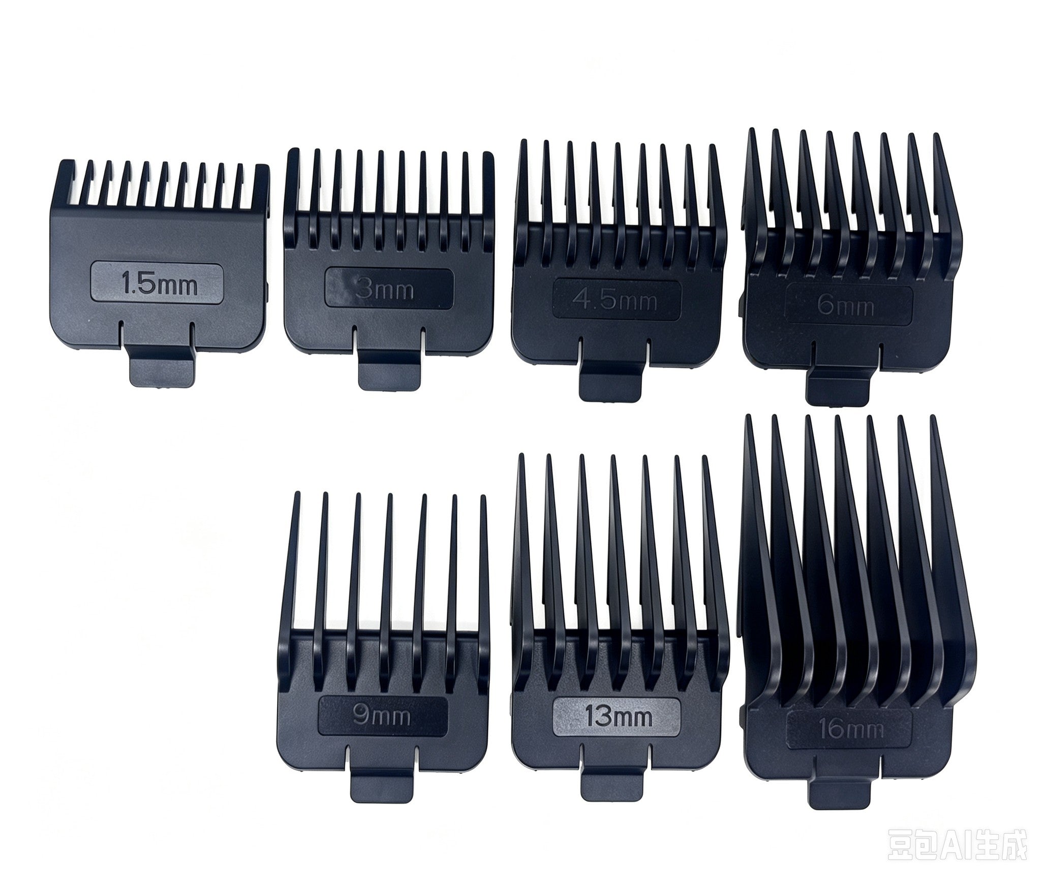 Set de 7 peines guía LILIPRO negros para clipper L13