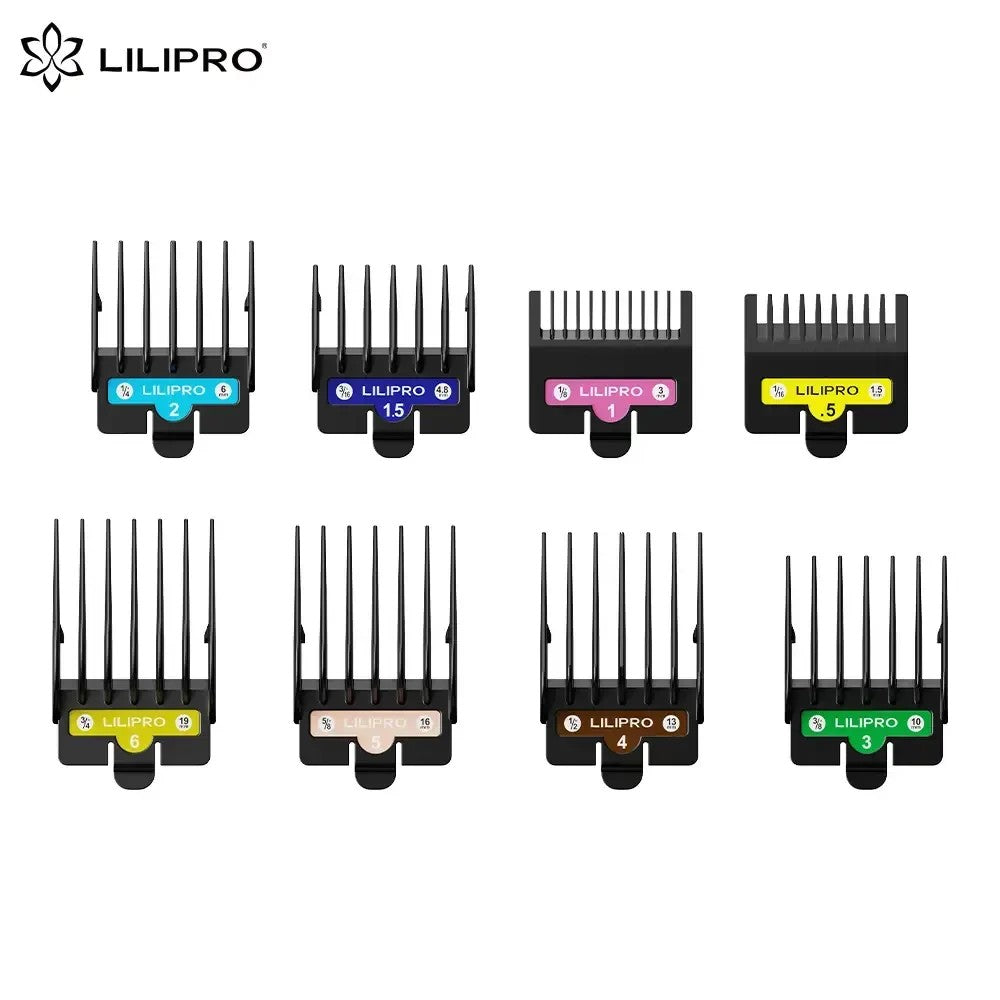 Set de 8 peines guía LILIPRO de colores para L52 y L61, de 1,5 a 19 mm