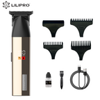 Trimmer Profesional Inalámbrico Zero Gap para Barberos con Hoja R-Shape y Pantalla LCD • LILIPRO M3