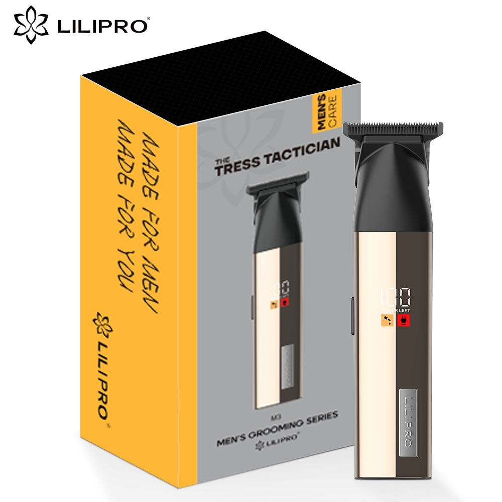 Trimmer Profesional Inalámbrico Zero Gap para Barberos con Hoja R-Shape y Pantalla LCD • LILIPRO M3