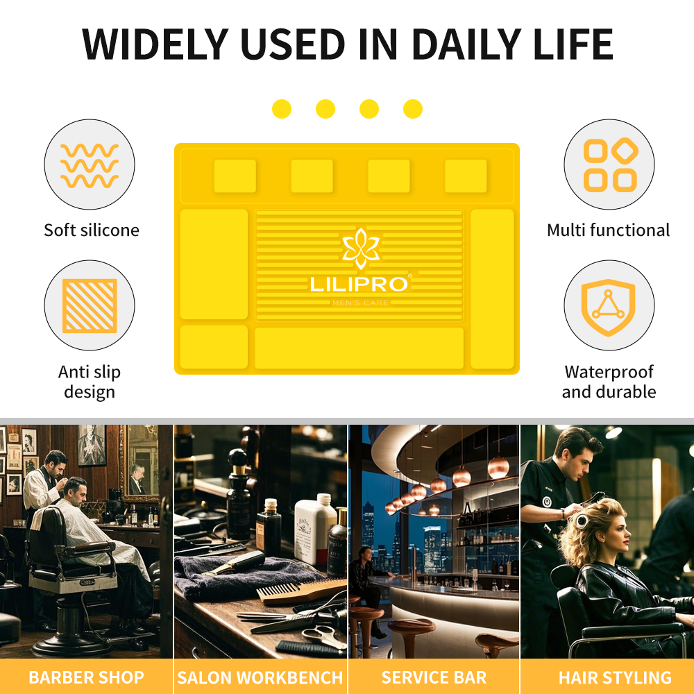 Alfombrilla Magnética Antideslizante Profesional para Barbería, Resistente al Calor y al Agua • LILIPRO Mat Mag
