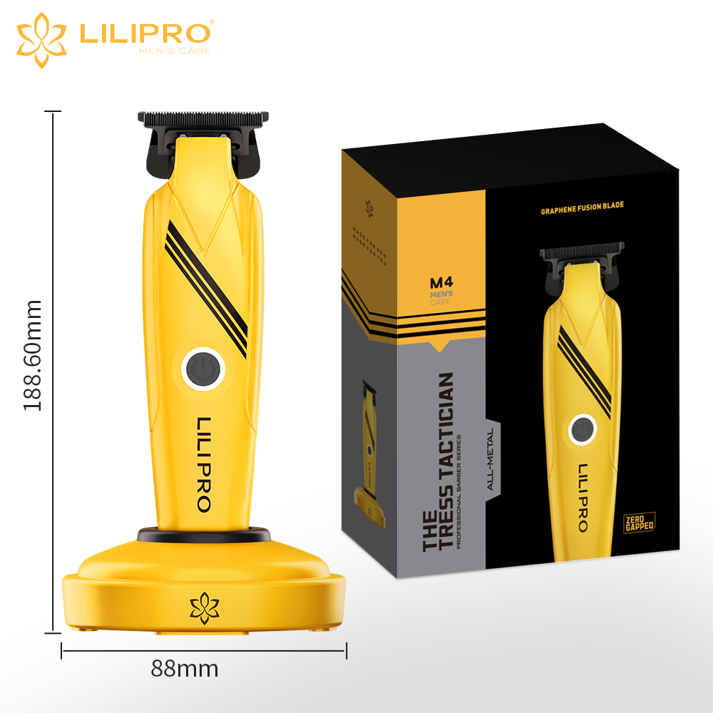 Trimmer Profesional Inalámbrico para Barberos con Hoja DLC, Carga Inalámbrica Tipo-C y Motor de Alta Precisión • LILIPRO M12