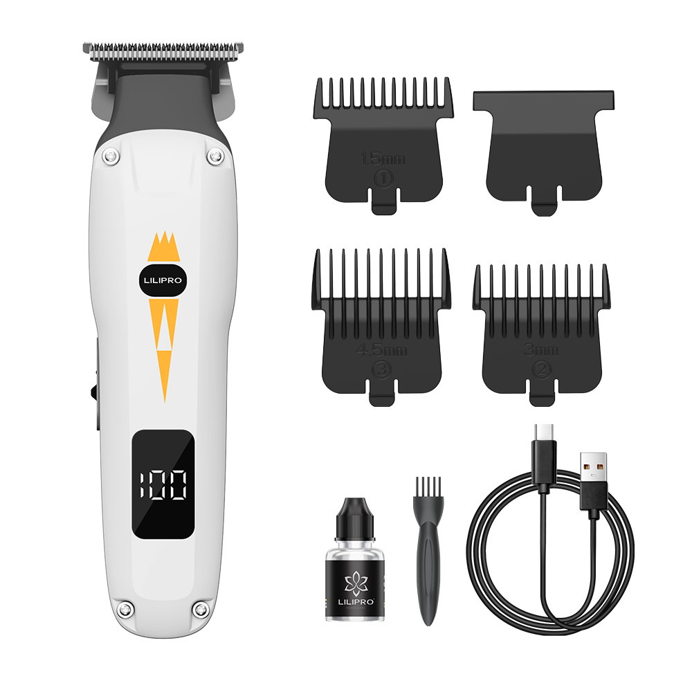 Perfiladora Profesional Silenciosa con Hoja R-Shape, Carga Rápida Tipo-C y Pantalla LCD • LILIPRO M20