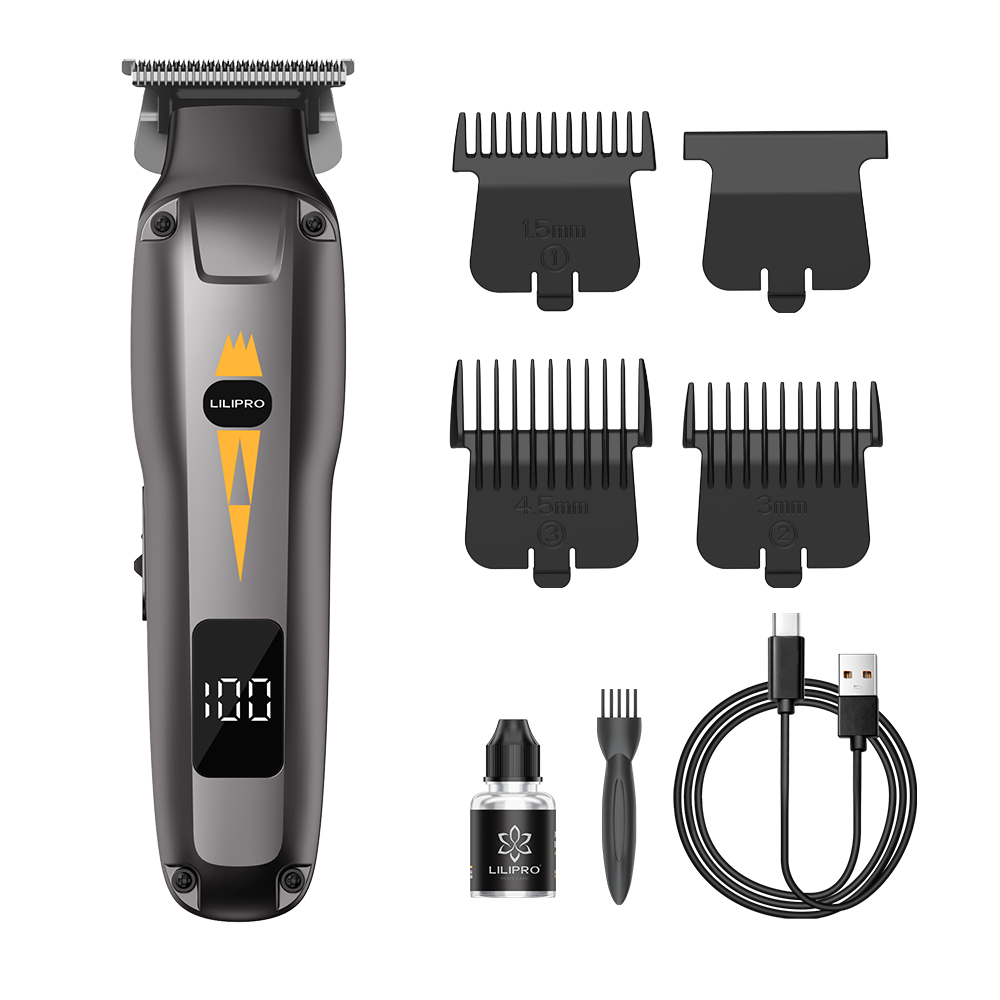 Perfiladora Profesional Silenciosa con Hoja R-Shape, Carga Rápida Tipo-C y Pantalla LCD • LILIPRO M20