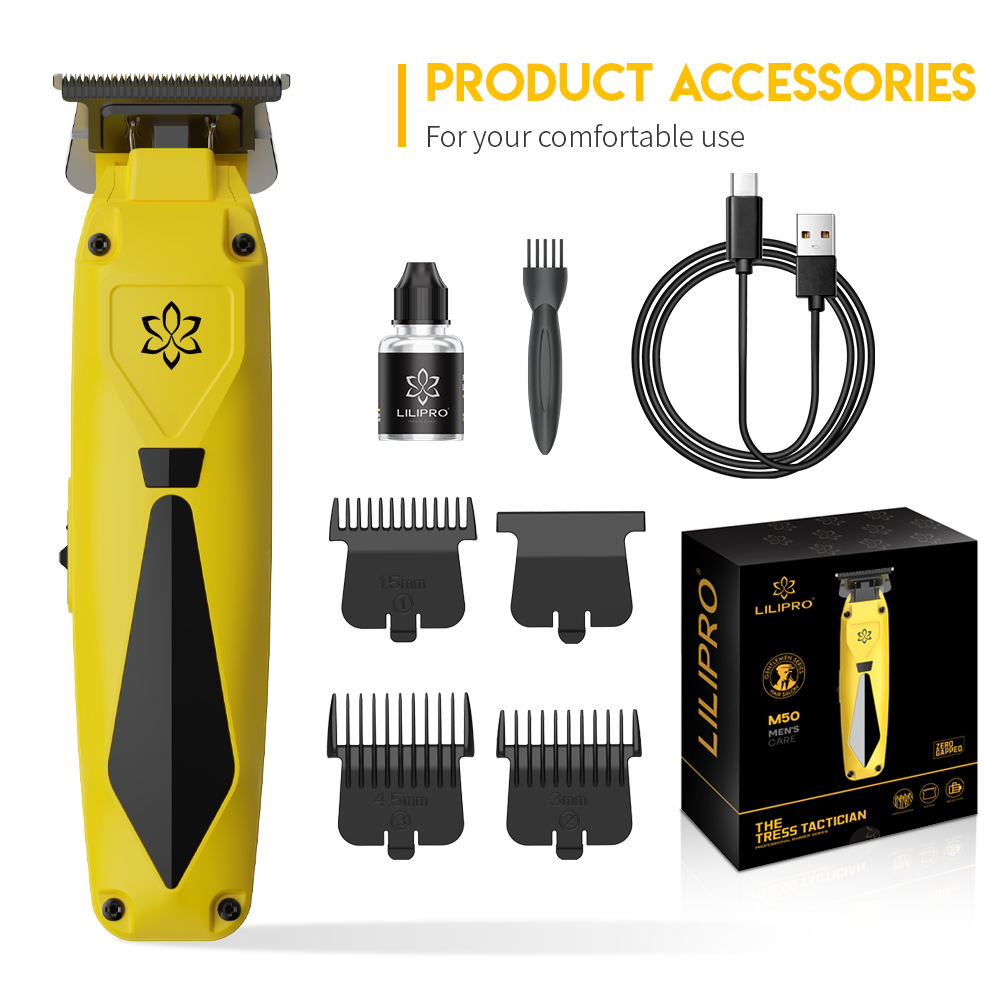 Trimmer Profesional Compacto Inalámbrico con Cuchilla DLC y Batería de 1.800 mAh • LILIPRO M50