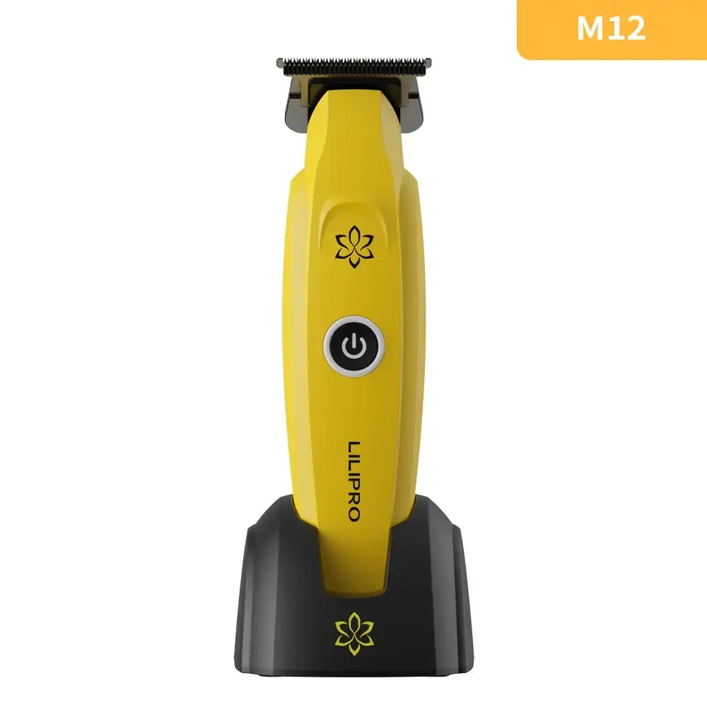 Trimmer Profesional Inalámbrico para Barberos con Hoja DLC, Carga Inalámbrica Tipo-C y Motor de Alta Precisión • LILIPRO M12
