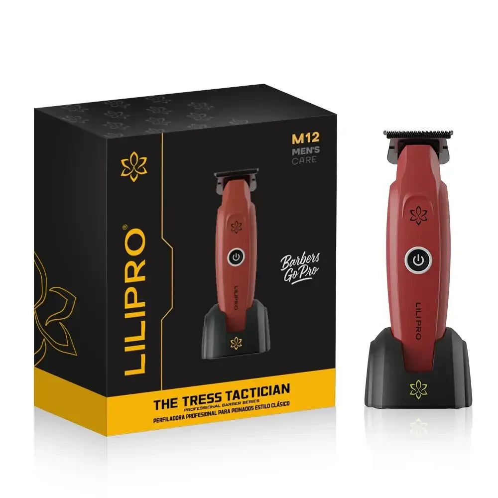 Trimmer Profesional Inalámbrico para Barberos con Hoja DLC, Carga Inalámbrica Tipo-C y Motor de Alta Precisión • LILIPRO M12