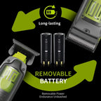 Trimmer Profesional con Motor 6.500 RPM, Batería Extraíble Dual y Cuchilla DLC de Alta Durabilidad • LILIPRO M52