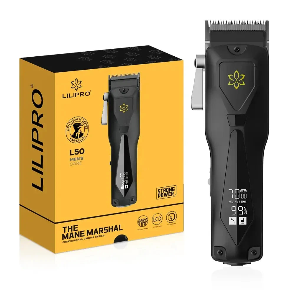 Máquina de Cortar Cabello Inteligente para Barberos con Pantalla LED y Control de Velocidad en Tiempo Real • LILIPRO L50