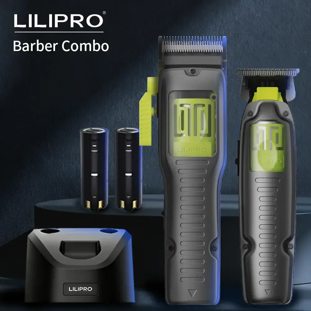 Trimmer Profesional con Motor 6.500 RPM, Batería Extraíble Dual y Cuchilla DLC de Alta Durabilidad • LILIPRO M52